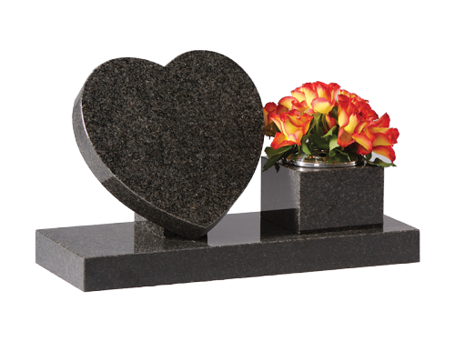 Granite Heart - With Side Vase
